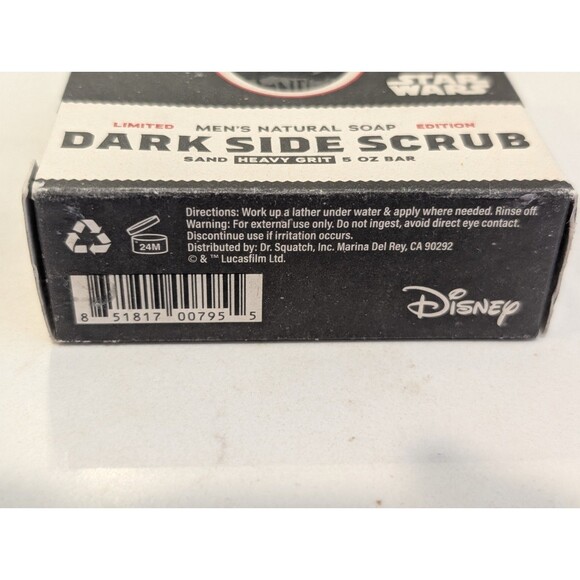 Dr Squatch Limited Edition Dark Side Scrub Star Wars Darth  Vader Natural Soap - Picture 3 of 6